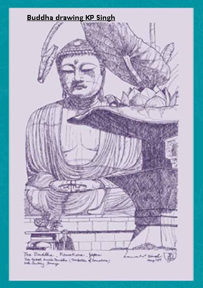 Buddha-drawing-KP-Singh